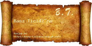 Basz Ticiána névjegykártya